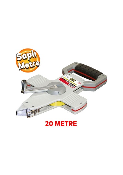 Saplı Arazi Şerit Metre 20 Metre X 12.5 Mm Çelik Metre 12372 Diğer