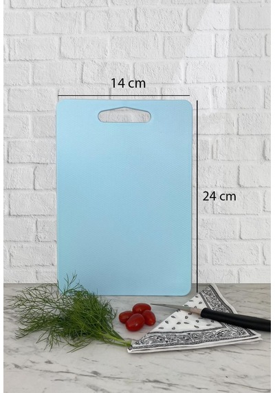 Kesme Tahtası Plastik Mavi 14x24 cm