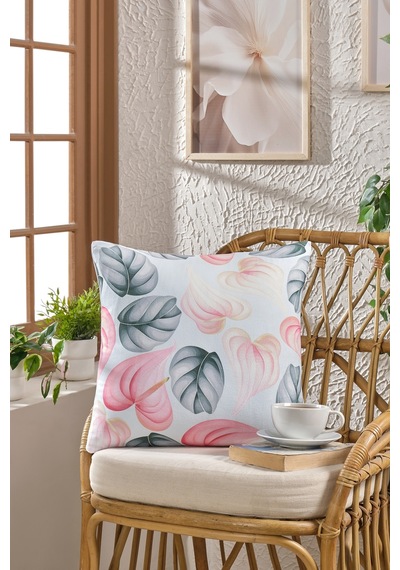 Soft Kadife Baskılı 43 X 43 Cm Kırlent Kılıfı Yaprak