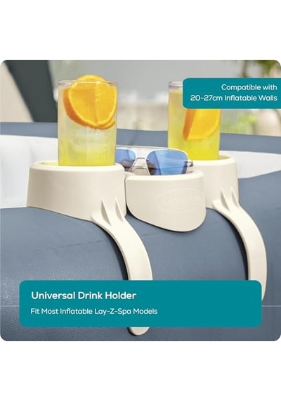Bestway Lay-z Spa İçecek Tutucu, Set 35 X 2,32 X 20,5 Cm, Beyaz Açık Ahşap