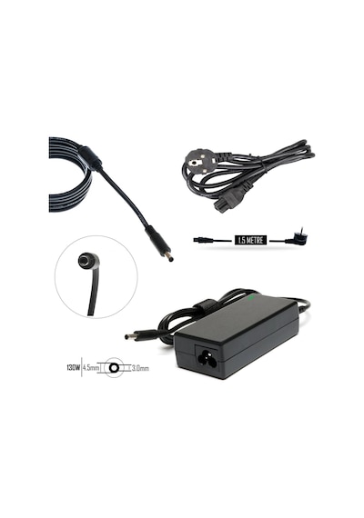 Notebook Adaptör, Şarj Aleti, Şarj Cihazı 130w - Dell Inspiron16 Plus7630 Geforce Rtx 4060 Muadili İle Uyumlu