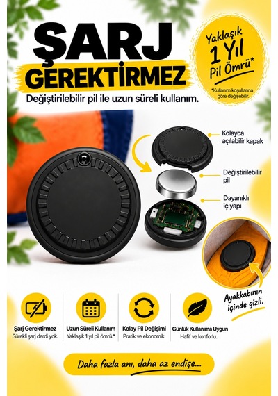 Çocuk Takip Tabanlığı İos Ve Android Uyumlu Akıllı Gizli Takip Cihazı Ortopedik Tabanlık