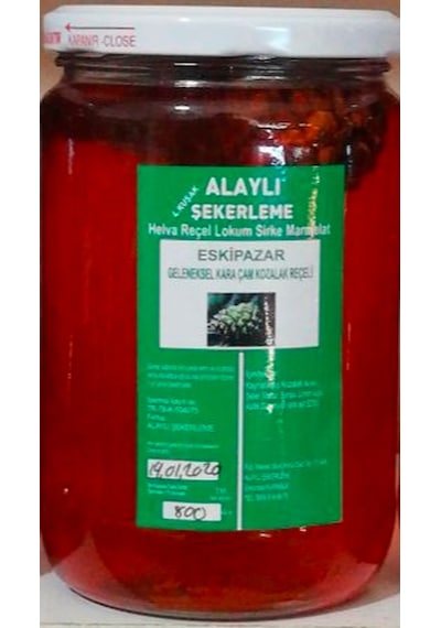 Alaylı Şekerleme Eskipazar Geleneksel Kara Çam Kozalak Reçeli 800 G