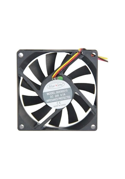 Marxlow 24V Dc 3 Kablo Fan 80X80X15 Mm