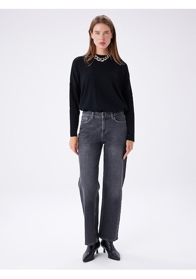 Faik Sönmez Straıght Fit Yıkama Efektli Jean Pantolon W27jpn003 Uw27jpn00312 Gri