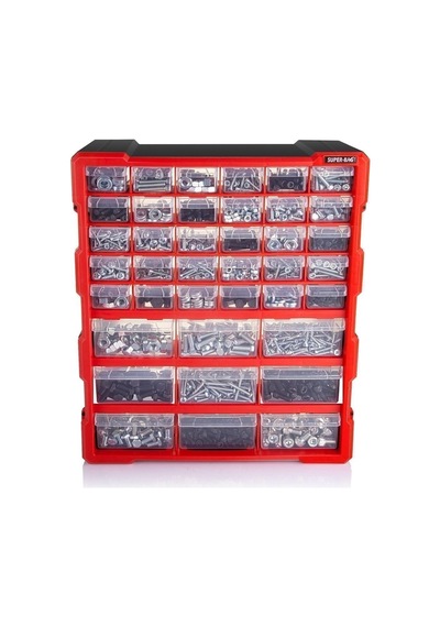 Asrın Plastik Super Bag Mono Blok Çekmeceli Organizer 39'lu Büyük Boy Genel
