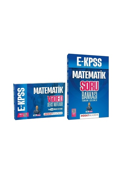 İndeks Akademi 2026 Ekpss Matematik Video Ders Notları + Soru Bankası 2 Li Set - Eren Tunçer İndeks Akademi Yayıncılık