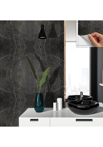 Tink Kendinden Yapışkanlı Mermer Desenli Panel Belgıum Black Desen 82x122 Cm 1 M2 1 Adet