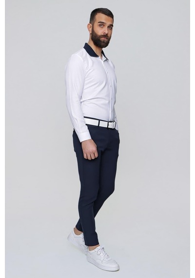Efor Slim Fit Yan Cep Esnek Pamuklu Casual Lacivert Pantolon P 1088 Lacivert
