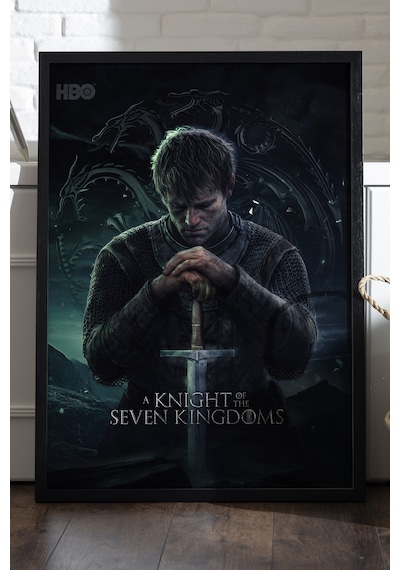 A Knight Of The Seven Kingdoms Ahşap Çerçeveli Poster, Dekoratif Dizi Duvar Tablosu