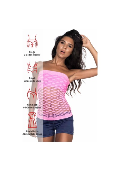 Pembe Mı Emay 5034 Fantazi Büstiyer Atlet Korse Pembe