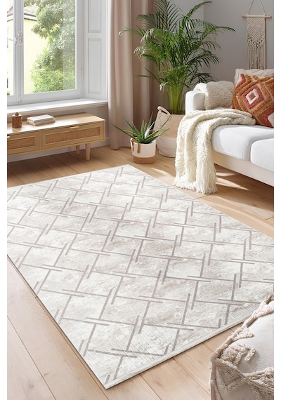 Villadia Home Textile Kaymaz Taban Dört Mevsim Emboss Baskılı Yıkanabilir Kesme Koridor Mutfak Salon Yatak Oturma Ve Oda Yolluk Halı Vd1103taş Taş