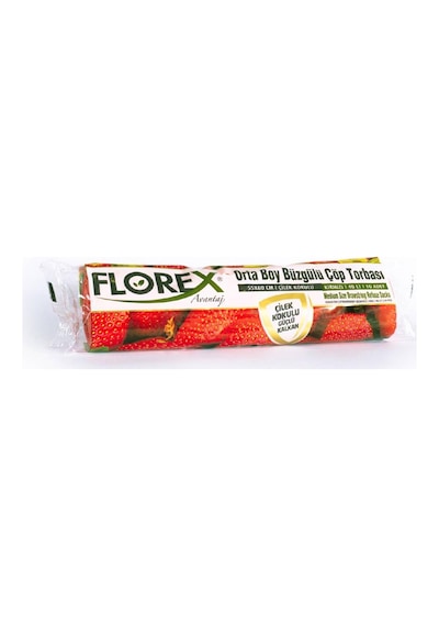 Florex Büzgülü Çilek Kokulu Orta Boy Çöp Torbası - Koli