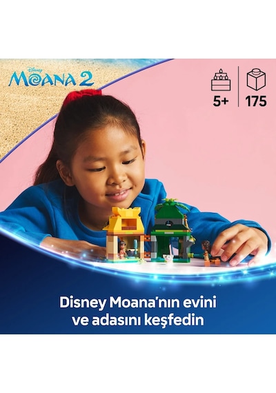 LEGO® ǀ Disney Moana’nın Ada Evi 43260 - 5 Yaş ve Üzeri Çocuklar için İnşa Edilebilen Mini Bebek Evi İçeren Oyuncak Yapım Seti (175P)
