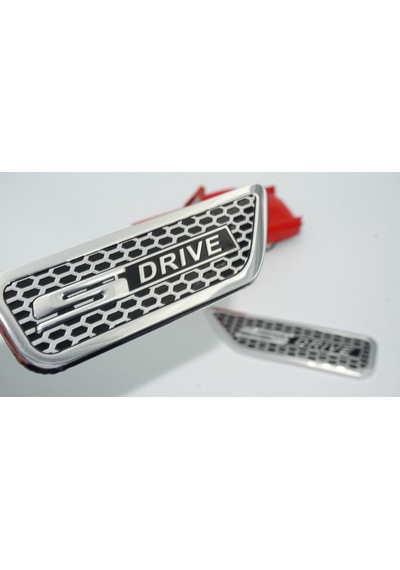 Bmw S Drive Çamurluk Yanı 3M 3D Logo Amblem 2 Li Set