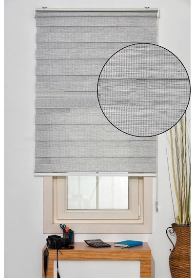 Zebra Stor Perde Bambu Gri 170x200 Cm