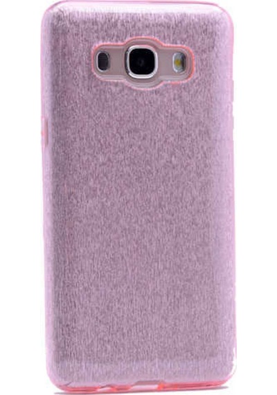 Samsung Uyumlu Galaxy J5 Kılıf Zore Shining Silikon Rose Gold