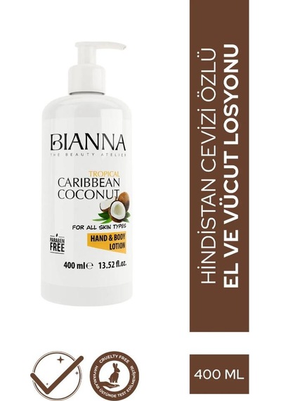 Bianna Hindistan Cevizi Özlü El Ve Vücut Losyonu 400 ML