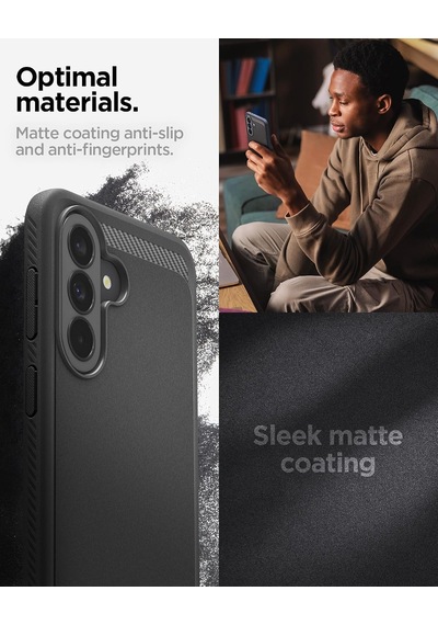 Galaxy A37 İle Uyumlu Kılıf Rugged Armor Matte Black - Acs09795