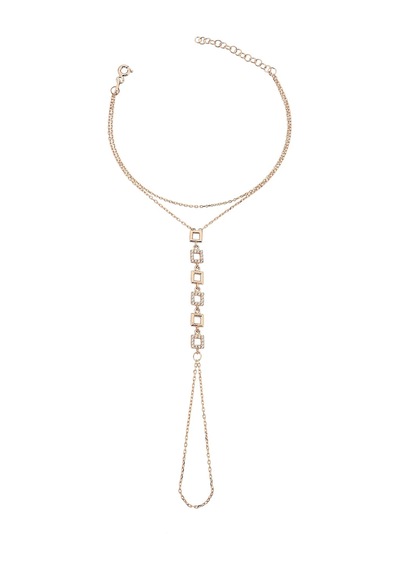 925 Ayar Gümüş Rose Sıra Kareler Şahmeran - 45100401 Rose Gold