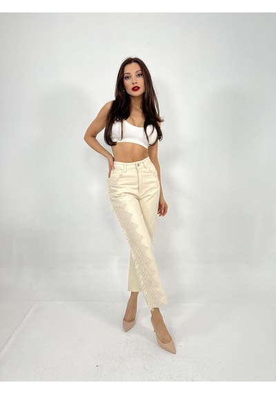 Tanla Butik 6240 Pantolon-krem Krem
