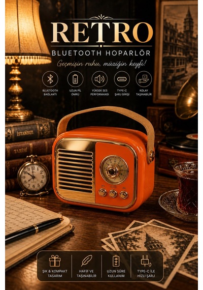 Jasper Jpr-4502 Klasik Retro Müzik Kutusu Usb-sd Kart- Aux - Bluetooth Destekli