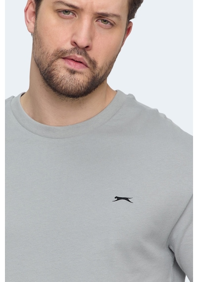 Slazenger Vellamo Erkek Oversıze Gri Tişört Gri