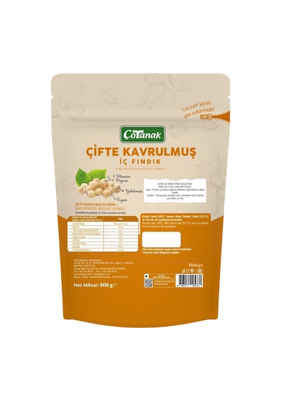 Çotanak Çifte Kavrulmuş İç Fındık 500 G