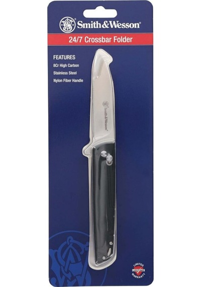 Smith Wesson 24/7 Crossbar Lock Folder Kamp Çakı 1205908 Siyah