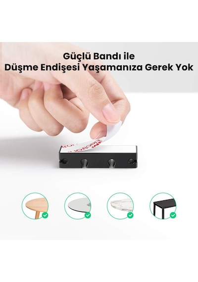 Ugreen 3+1 Kanallı Silikon Kablo Düzenleyici Organizatör, 70585
