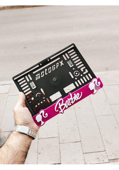 Motor Plakalık Barbie Takmatik Pleksi 3d Kabartma Kişiye Özel Lazer Kesim