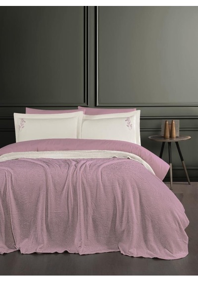Çift Kişilik Dream Battanıyelı Nevresım Setı Talıa Puce 200x220 Lila