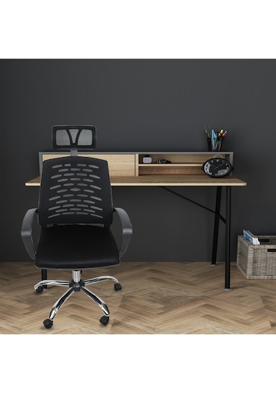 Berlin Medium Fileli Müdür Koltuğu Yönetici Koltuğu Ofis Koltuğu Büro Koltuğu Siyah