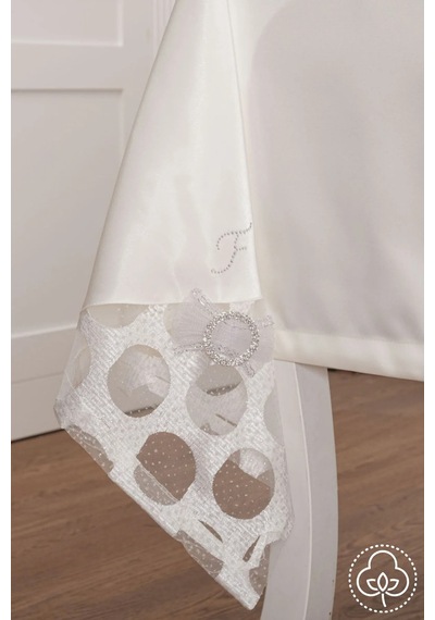 Miranda Lüx Dantelli Monoray Kumaş Krem Masa Örtüsü 170x330 Cm - 1004 Çok Renkli