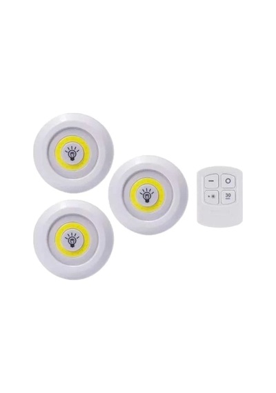 Home Led Lamba 3'lü Uzaktan Kumandalı Yapışkanlı