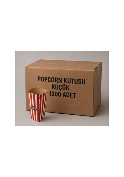 Küçük Popcorn Kutusu 1200 Adet Patlamış Mısır Kutusu - 913766711