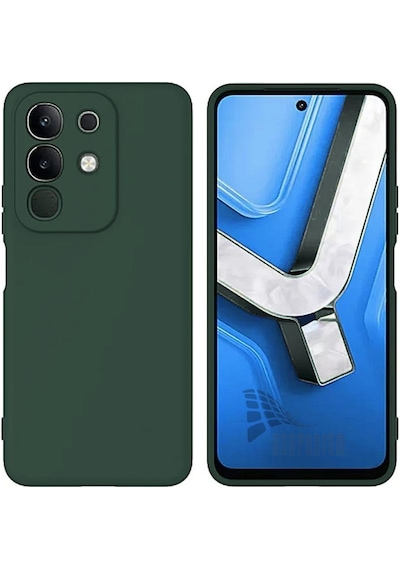 Vivo Y29 Uyumlu Silikon Kılıf - Kamera Korumalı Esnek Pastel Renk Kapak - Yeşil