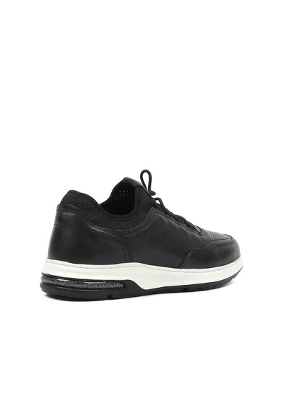 Erkek Siyah Deri Sneaker