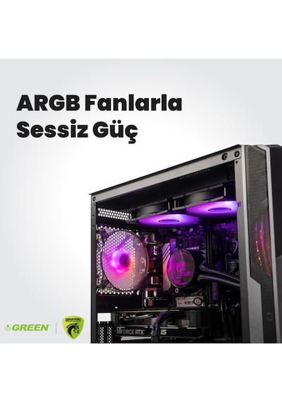 Green GRIFFIN G4 i7-14700F 16 GB 512 GB SSD RTX5060Ti Free Dos Oem Paket Masaüstü Oyuncu Bilgisayarı