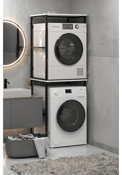 Çamaşır Makinesi Dolabı Kurutma Makinesi Dolabı Metal Banyo Dolabı Seda Beyaz Beyaz