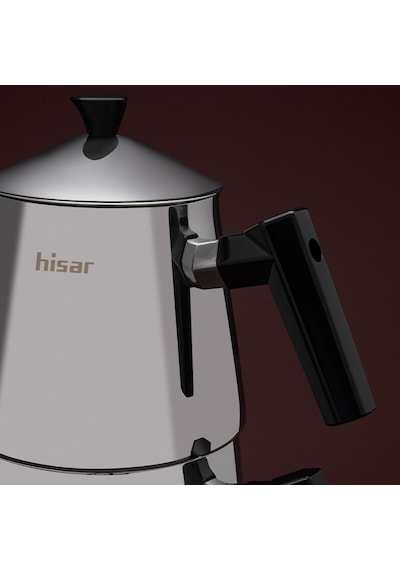 Hisar Heybeli Plus Maxi Çelik Çaydanlık Siyah Inox