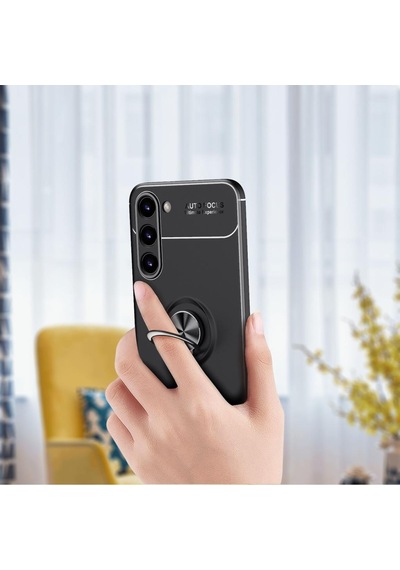 Samsung Galaxy Uyumlu S23 Plus Kılıf Yüzüklü Magnetli Ravel Case Kapak