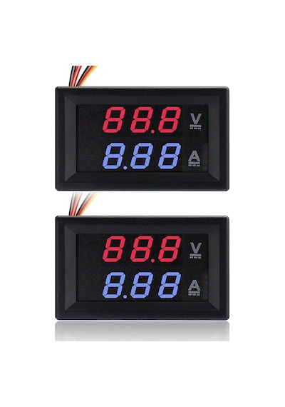 0.28 inç 100V 10A Çift LED Ekranlı Voltmetre ve Ampermetre Modülü