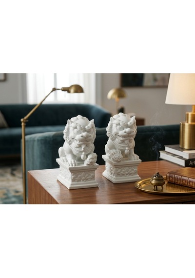 Feng Shui Koruyucu Aslan Heykeli Çift Negatif Enerji Kalkanı Ve Güç Sembolü