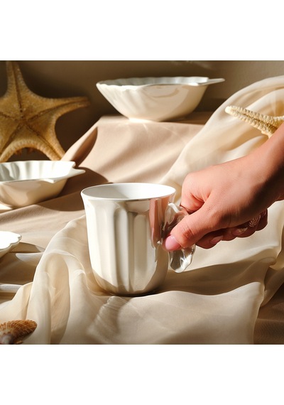 Karaca İstiridye Kupa 280 Ml Beyaz