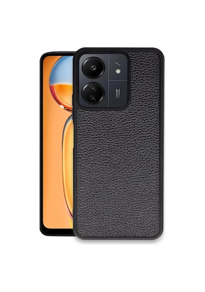 Xiaomi Redmi 13c Uyumlu Kılıf Aras Deri Kapak - Siyah