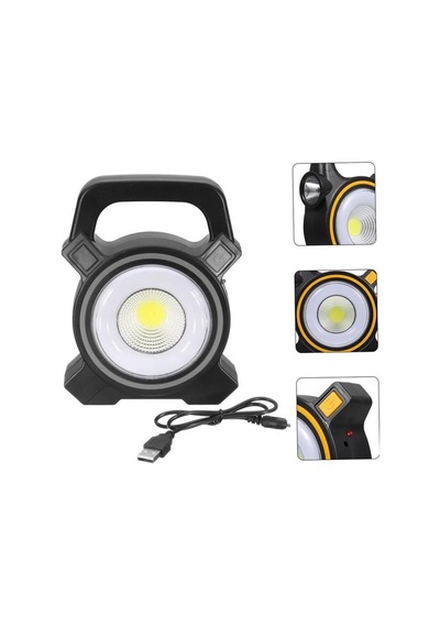 Jy-819a Cob Ve Angel Led Li 3 Modlu Solar + Usb Şarjlı Çalışma Lambası Adaptor Sec-Kumanda-Metraj Seç Yok-Kumanda-Yok