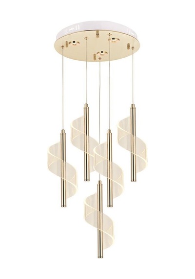 Eray Aydınlatma P7077-4+1 5li Sarkıt Led Avize Gold