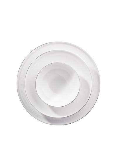 Korkmaz Vera Collection 53 Parça Platin Yemek Takımı A8198 Beyaz