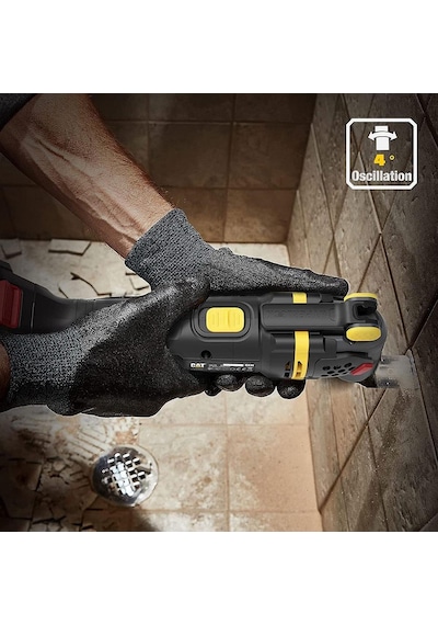 Cat Dx41b 18volt Kömürsüz Profesyonel Çok Amaçlı Devir Ayarlı Raspalama+14 Adet Aksesuar Akü Dahil Değildir
